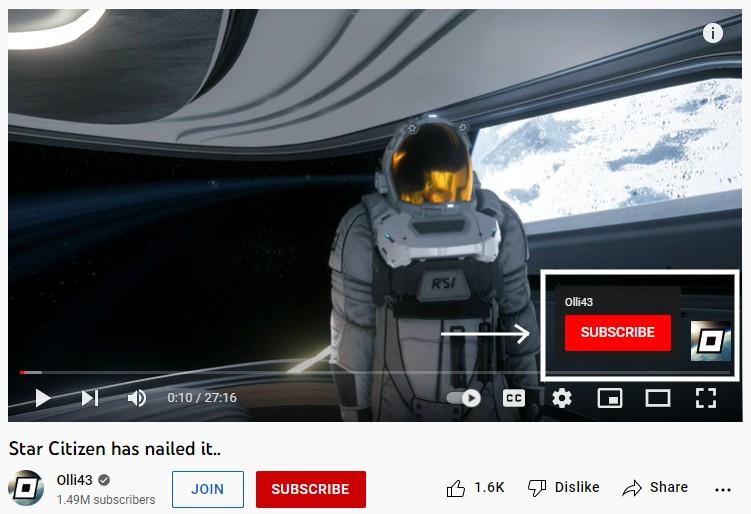 youtube subscribe button on video watermark